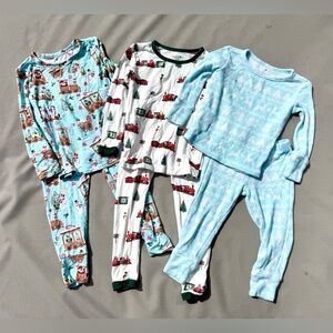 EUC Posh Peanut / Kyte Baby Holiday Pajama set bundle size 2t.